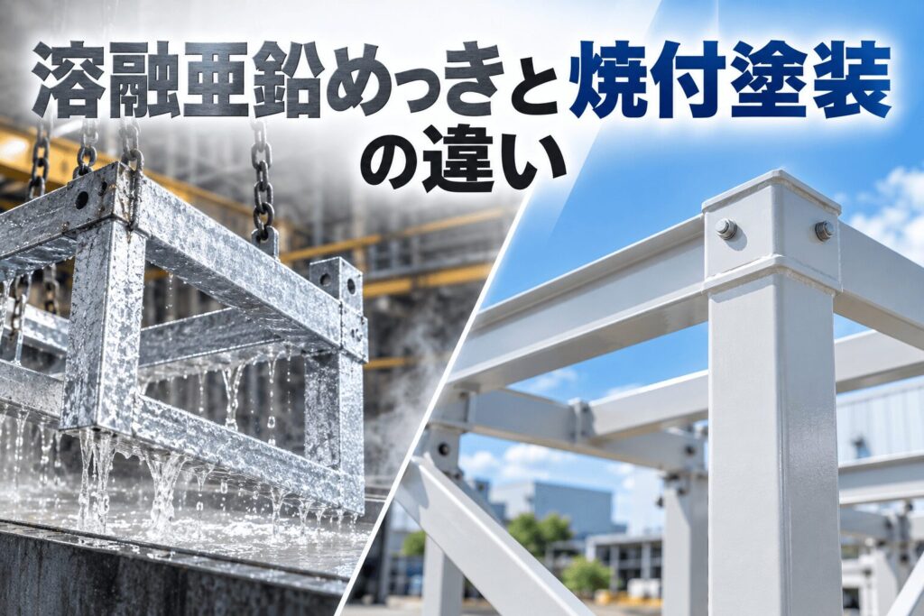 溶融亜鉛めっきと焼付塗装の違い